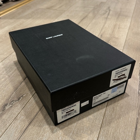 NIB: Saint Laurent Raso Slingback Heels in Black - Picture 7 of 10